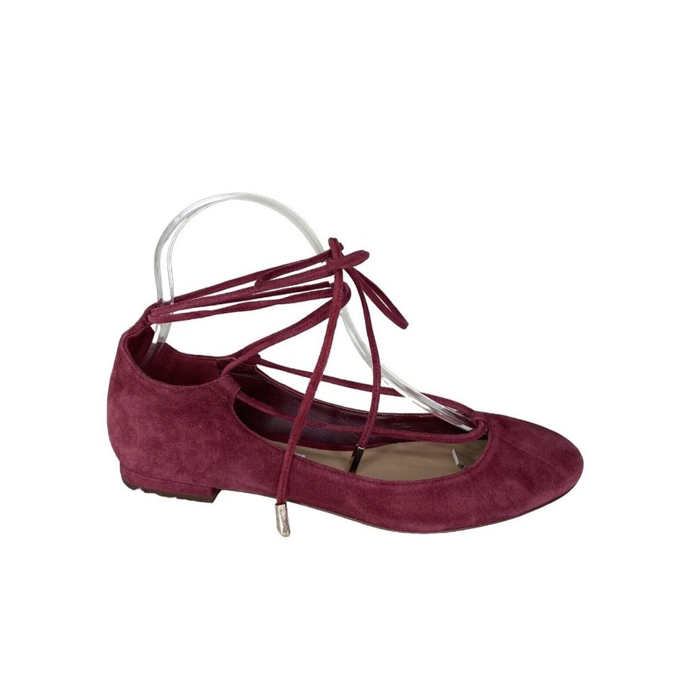 diane von furstenberg Womens Ballet Flats Leather Shoes Fuscia pink Size 6.5